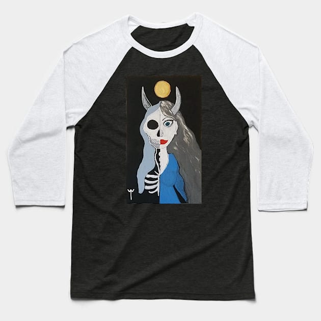 Hel Baseball T-Shirt by Cosmic Witch 